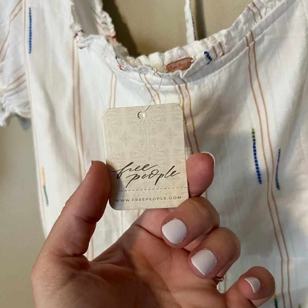 Free People Serotonin Corset women’s Top , white, NEW with Tags!!! Size XS - Picture 6 of 9